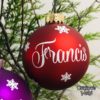 Crafter's World Custom Christmas Ornament Name Red