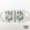 Crafter's World Custom Mug Set Mr. Mrs. Right