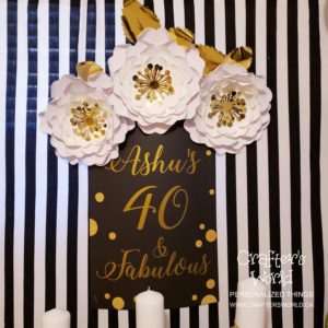 Crafter's World Event Setup Chanel Theme Paper Flowers