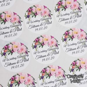 Crafter's World Custom Stickers First Anniversary Favors