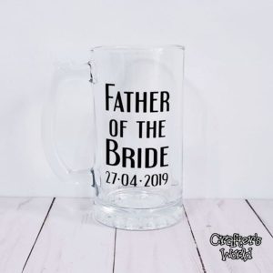 Crafter's World Custom Beer Mug Father of the Bride