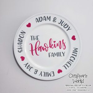 Crafter's World Custom Family Name Plate The Hawkins
