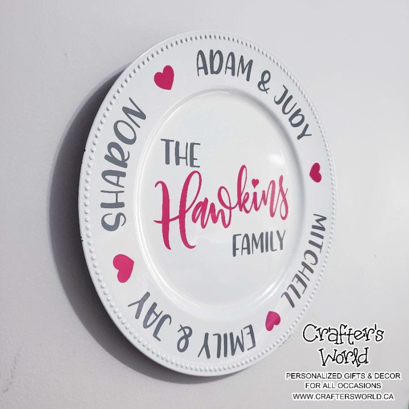 Crafter's World Custom Family Name Plate The Hawkins