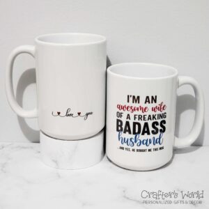 Crafter's World Custom Mug Husband & Wife Mugs Set