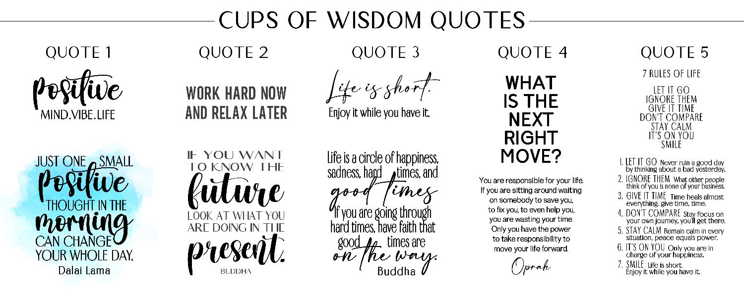 Crafter's World Cups of Wisdom Quotes