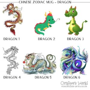 Crafter's World Chinese Zodiac Mug Dragon Options