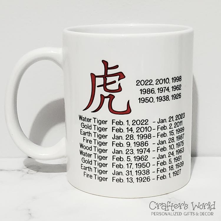 Crafter's World Chinese Zodiac Mug Back Tiger