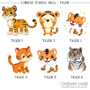 Crafter's World Chinese Zodiac Mug Tiger Options