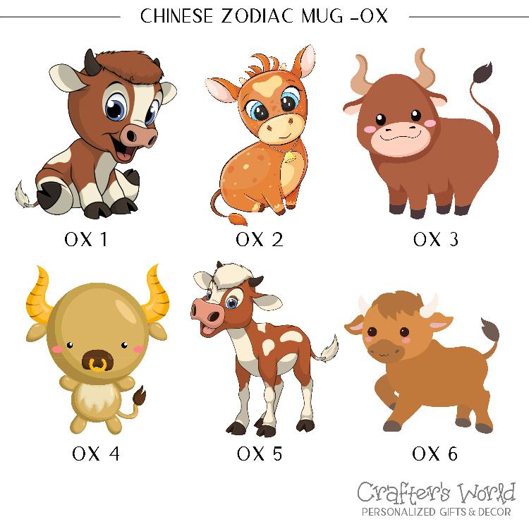 Crafter's World Chinese Zodiac Mug Ox Options