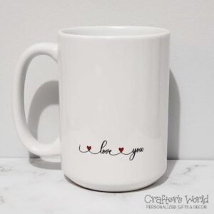 Crafter's World Custom Mug Husband & Wife Mugs Set Back i love you