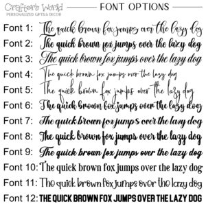 Crafter's World Font Options