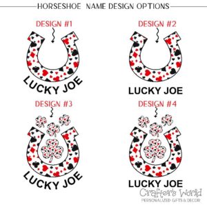 Crafter's World Custom Mug Horseshoe Poker Lucky Joe Options