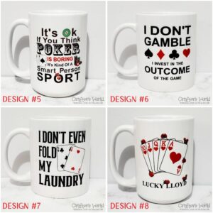 Crafter's World Custom Mug Poker Design Options 5-8