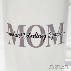 Crafter's World Custom Mug Mom with Names