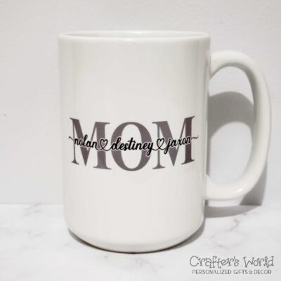 Crafter's World Custom Mug Mom with Names