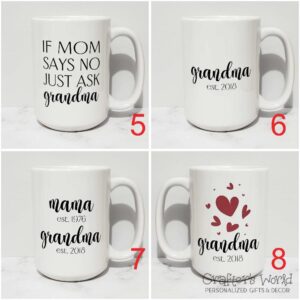 Crafter's World Custom Mug Grandma Options 5-8