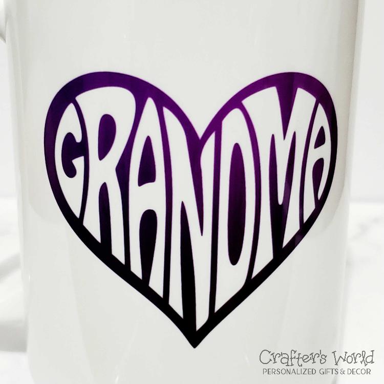 Crafter's World Custom Mug Grandma Heart