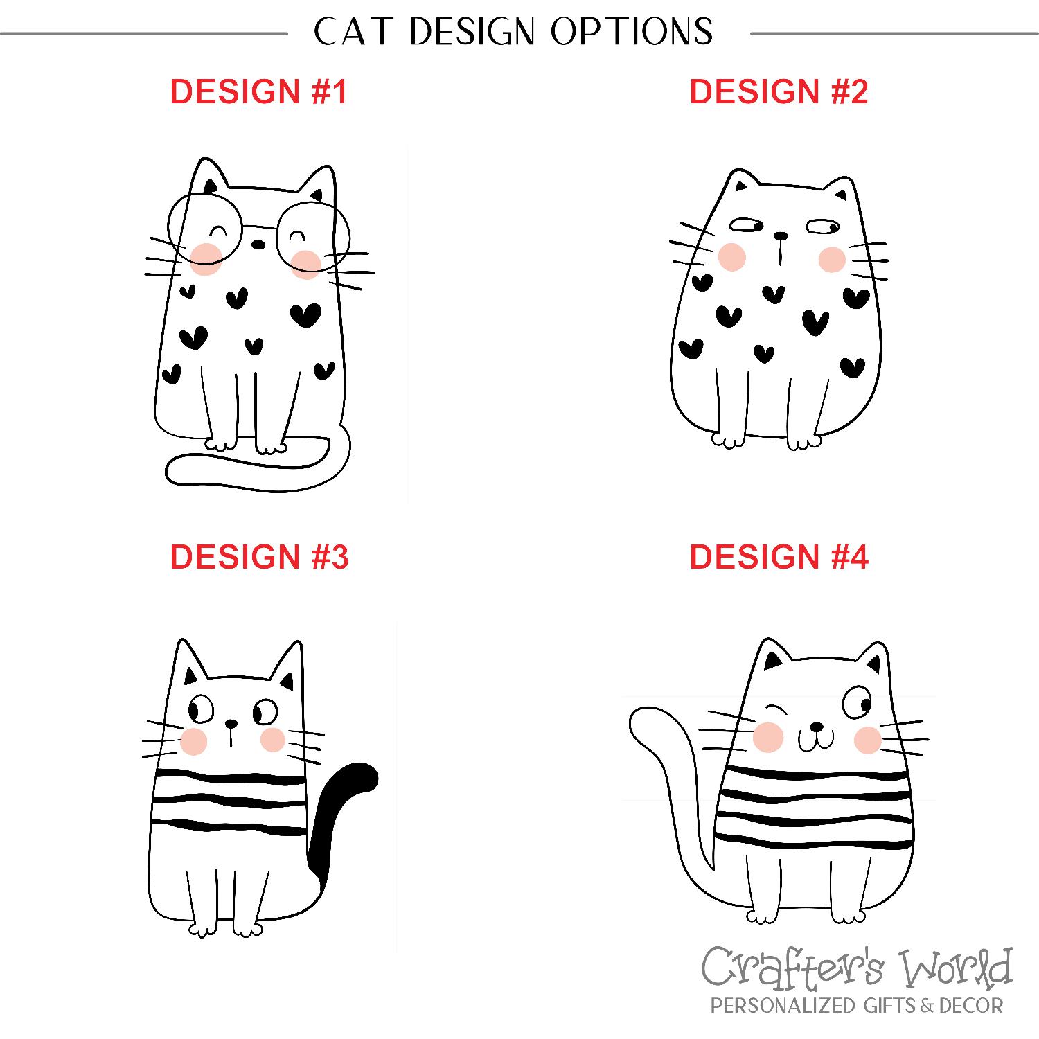 Crafter's World Custom Mug Cat Mom Cat Design Options 5-8