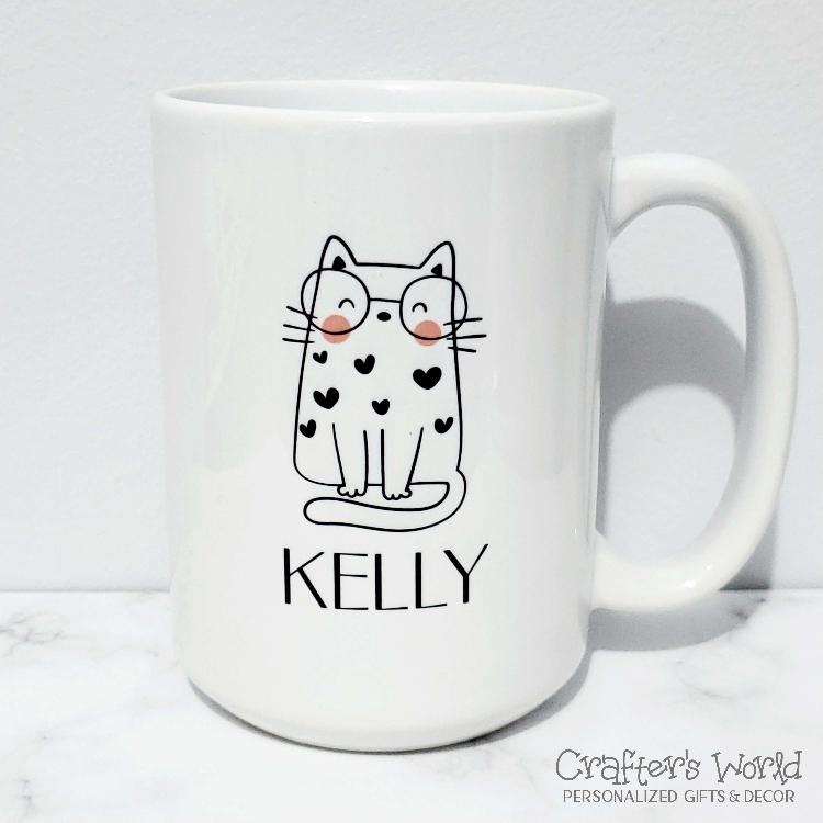 Crafter's World Custom Mug Cat Mom Kelly Right