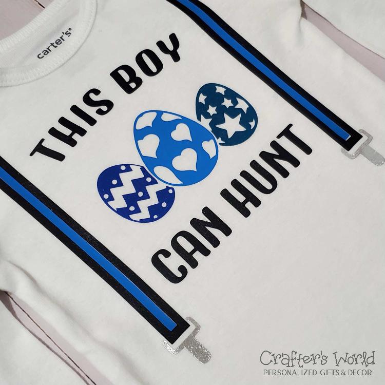 Crafters World Easter Onesies This Boy Can Hunt Blue Suspenders