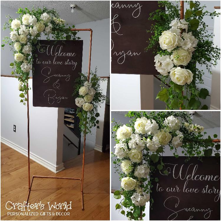 Crafter's World Custom Welcome Sign with Copper